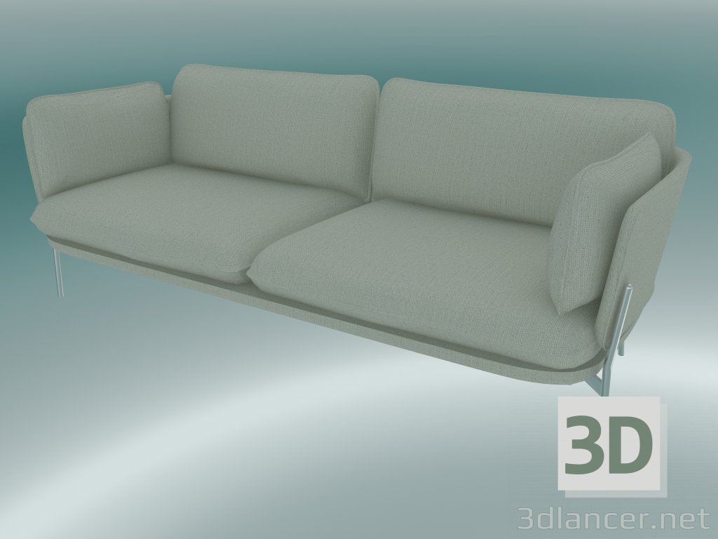 modèle 3D Sofa Sofa (LN3.2, 84x220 H 75cm, Pieds Chromés, Sunniva 2 811) - preview