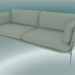 modello 3D Divano divano (LN3.2, 84x220 H 75cm, gambe cromate, Sunniva 2 811) - anteprima