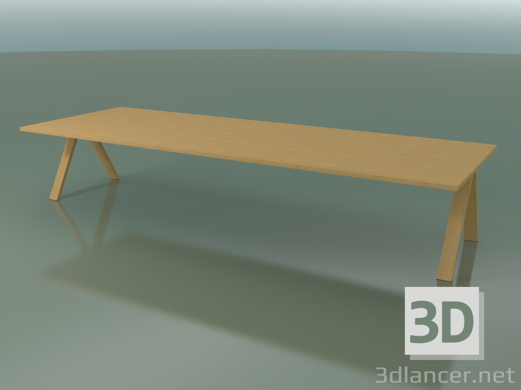 3D Modell Tisch mit Standardarbeitsplatte 5000 (H 74 - 390 x 135 cm, natürliche Eiche, Zusammensetzung 2) - Vorschau