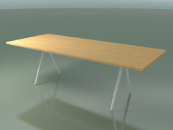 Table rectangulaire 5434 (H 74 - 100x240 cm, pieds 180 °, plaqué L22 chêne naturel, V12)