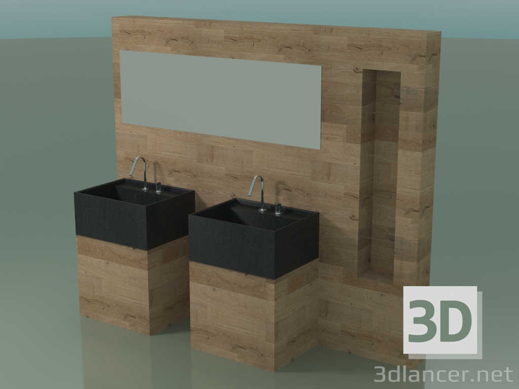 3 डी मॉडल बाथरूम सजावट प्रणाली (D10) - पूर्वावलोकन