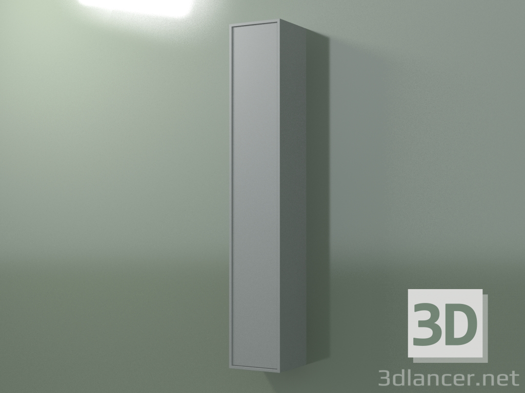 3d model Wall cabinet with 1 door (8BUAECD01, 8BUAECS01, Silver Gray C35, L 24, P 24, H 144 cm) - preview