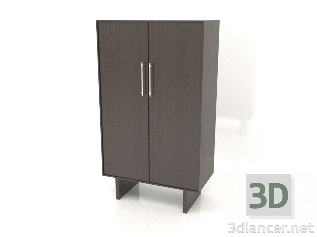 3 डी मॉडल अलमारी डब्ल्यू 02 (800x400x1400, लकड़ी का भूरा) - पूर्वावलोकन