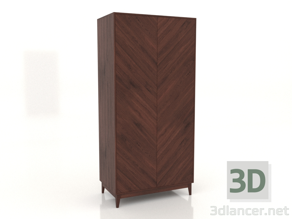 3d модель Шкаф LEMAR 2 двери 1050х600х2200 мм (дуб тобако) – превью