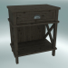 3d model Cambridge bedside table with drawer and shelf large (Dark Oak) - preview