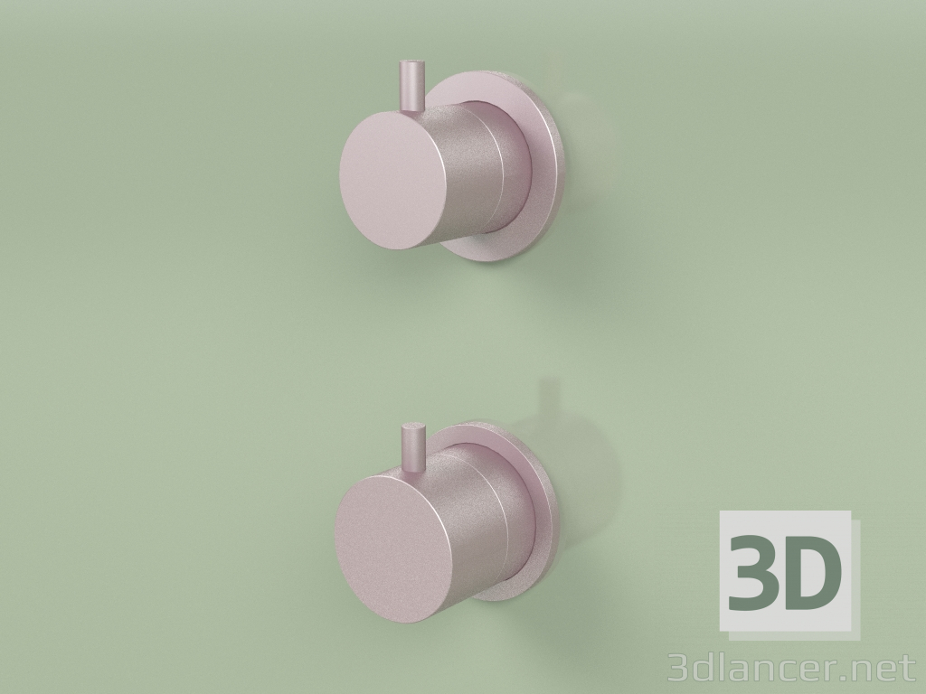 3d model Thermostatic mixer set with 1 shut-off valve (12 48, OR) - preview