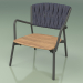 3D Modell Stuhl 227 (Metal Smoke, gepolsterter Gürtel Grau-Blau) - Vorschau