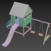 modèle 3D de Une balançoire, un toboggan pour une aire de jeux pour enfants acheter - rendu