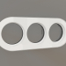 3D modeli 3 direk için favori Runda çerçevesi (beyaz) - önizleme