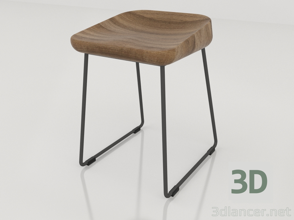 modèle 3D Tabouret Vague - preview