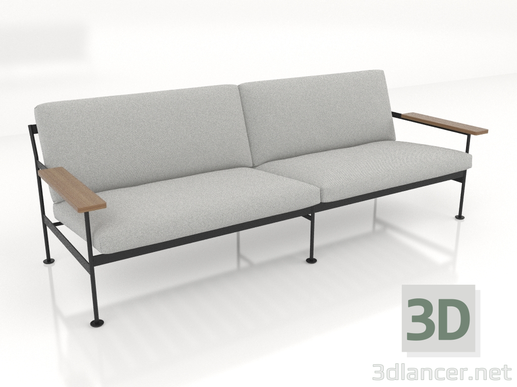 3d model 3 seater sofa - preview