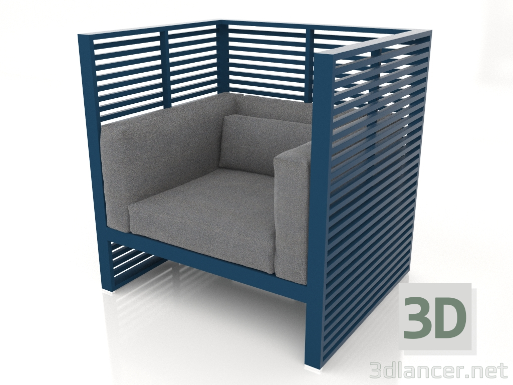 3D modeli Koltuk Normando (Gri mavi) - önizleme
