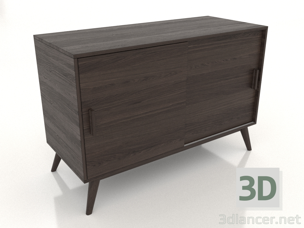 3D modeli Şifonyer 2 1200x500 mm (küllü ceviz) - önizleme