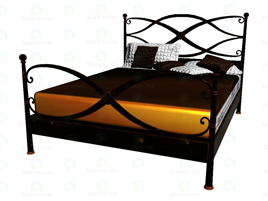 3d модель Ліжко Geneve L50 – превью