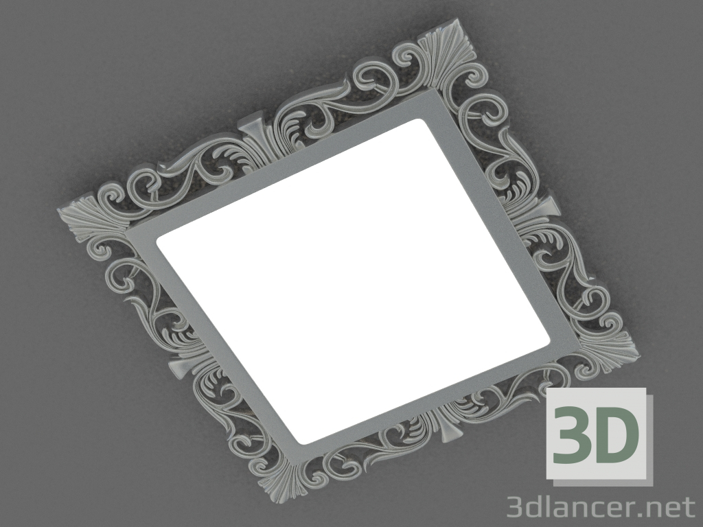 modello 3D pannello LED (DL18153 3000-Antique SQ argento) - anteprima