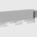 modello 3D Mobile per zona giorno VICKY LOW CABINET SEQUENCE (260X60XH72) - anteprima
