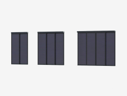 Міжкімнатна перегородка А7 (black transparent black glass)