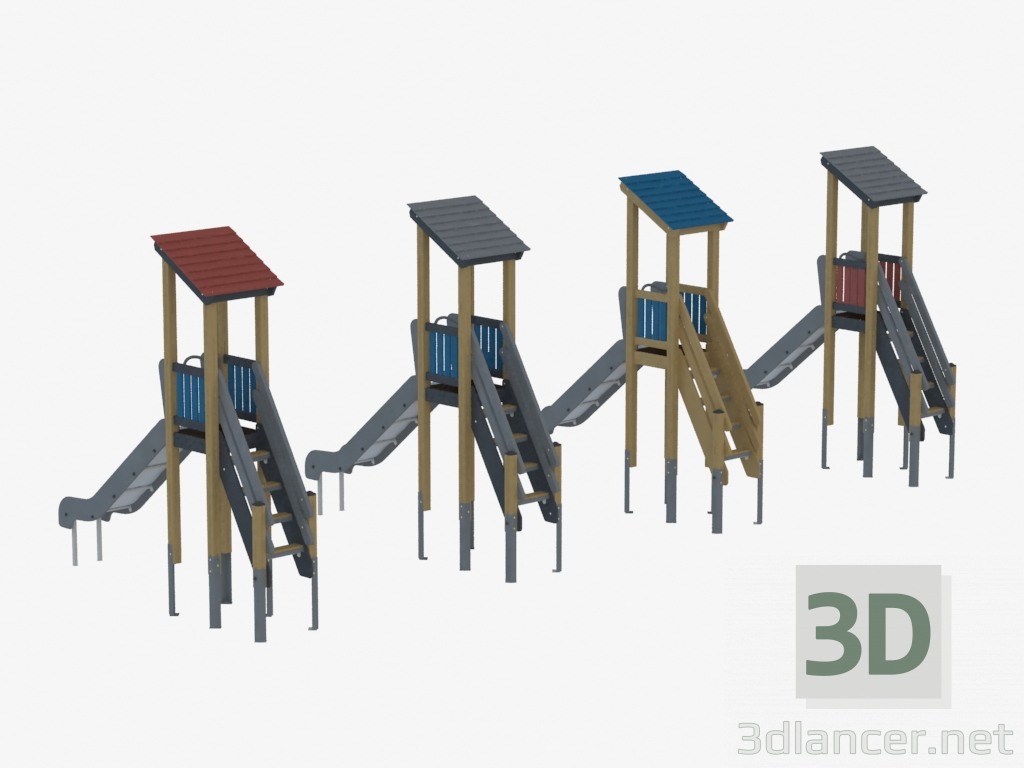 3D modeli Çocuk oyun kompleksi (K1108) - önizleme