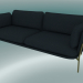 modello 3D Divano divano (LN3.2, 84x220 H 75cm, gambe bronzate, Sunniva 2 192) - anteprima