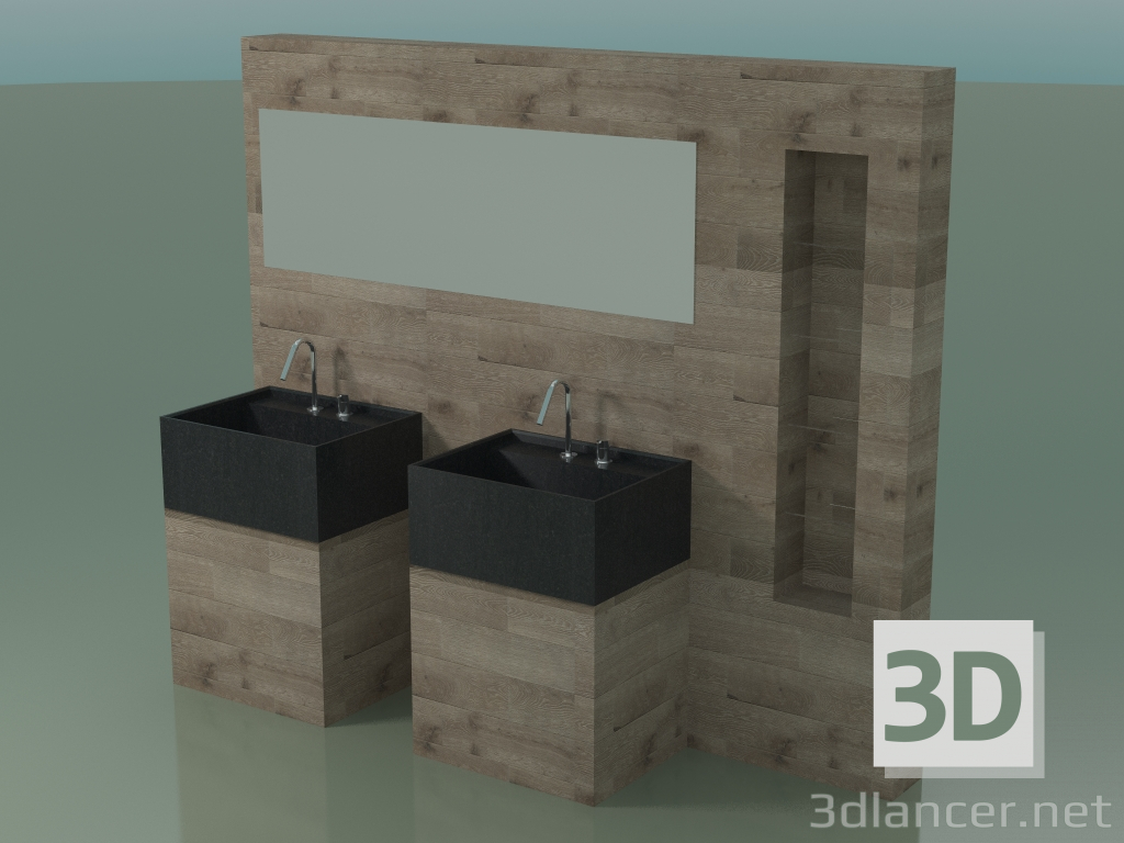 3d model Sistema de decoración de baño (D12) - vista previa