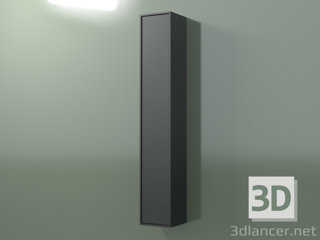 3d model Wall cabinet with 1 door (8BUAECD01, 8BUAECS01, Deep Nocturne C38, L 24, P 24, H 144 cm) - preview