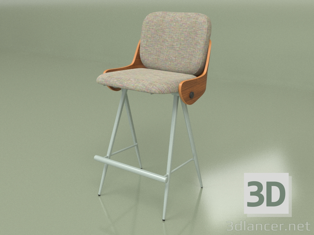 3d модель Напівбарний стілець Isla – превью