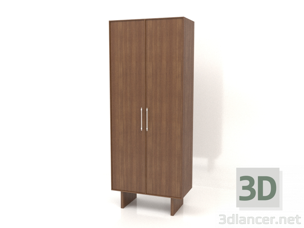 3d model Wardrobe W 02 (800x400x2000, wood brown light) - preview