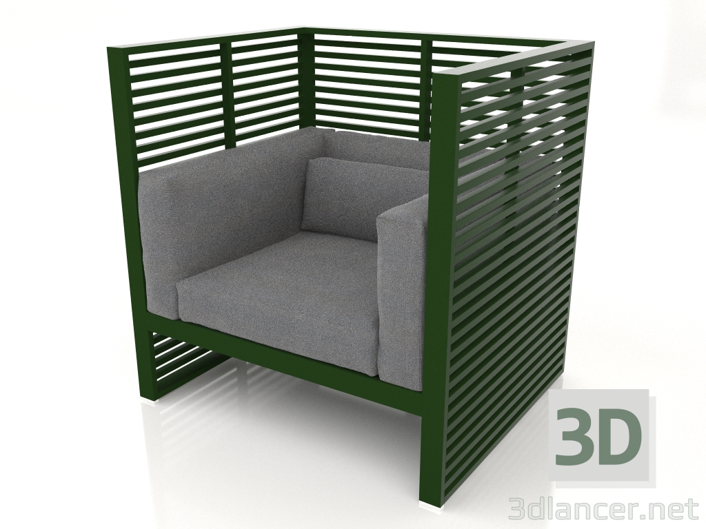 3D modeli Koltuk Normando (Şişe yeşili) - önizleme