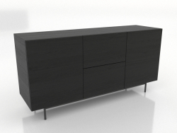 Cassettiera 2 1600 mm (nero RAL 9005)
