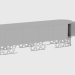 3d модель Шкаф для дневной зоны VICKY LOW CABINET SMOOTH (260X60XH72) – превью