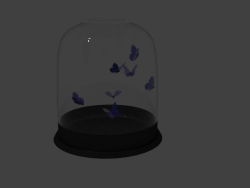 Papillons dans un bocal en verre