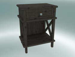 Cambridge bedside table with drawer and shelf small (Dark Oak)