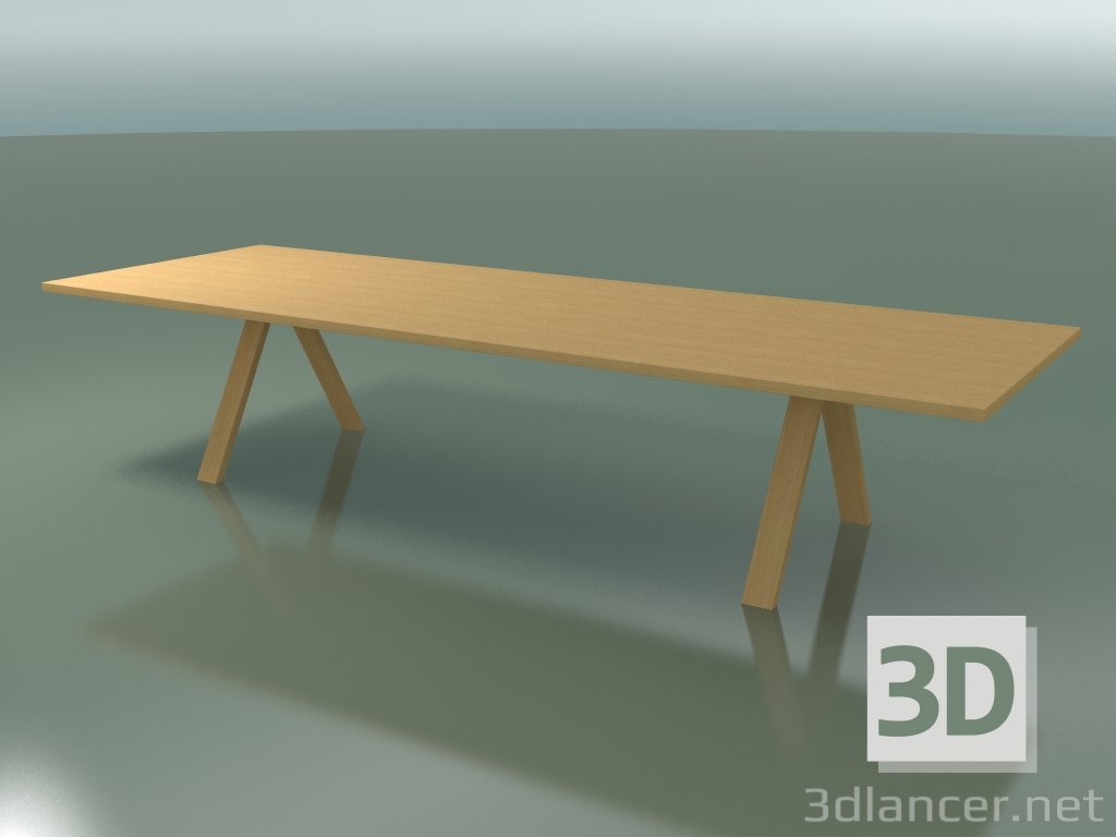 3D Modell Tisch mit Standardarbeitsplatte 5002 (H 74 - 360 x 120 cm, natürliche Eiche, Zusammensetzung 1) - Vorschau