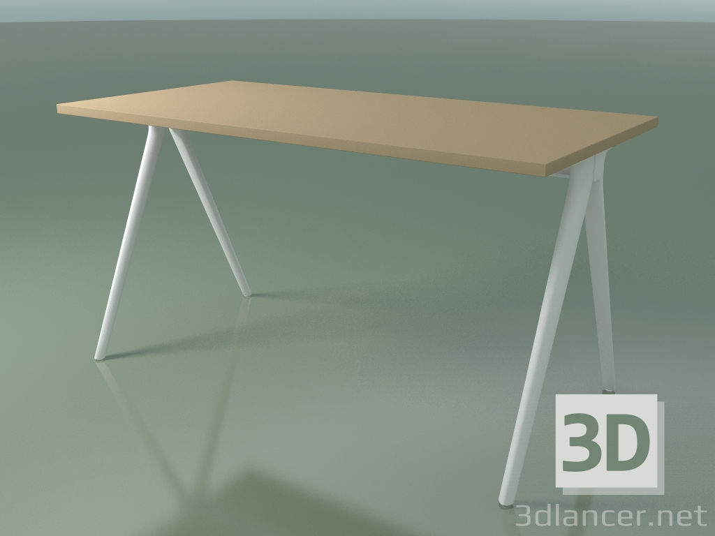 3D Modell Rechteckiger Tisch 5407 (H 74 - 69x139 cm, Laminat Fenix F03, V12) - Vorschau