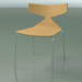 3d model Stackable chair 3701 (4 metal legs, Natural oak, CRO) - preview