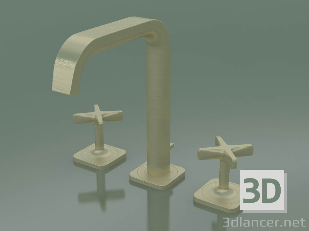 3D modeli 3 delikli lavabo bataryası 170 (36108250, Brushed Gold Optic) - önizleme