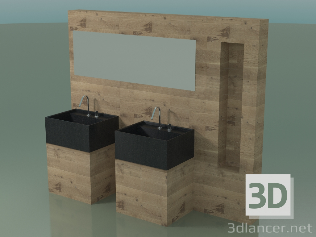 modèle 3D Système de décoration de salle de bain (D13) - preview