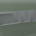 modello 3D Mensola orizzontale (90U19008, Silver Grey C35, L 96, P 12, H 24 cm) - anteprima