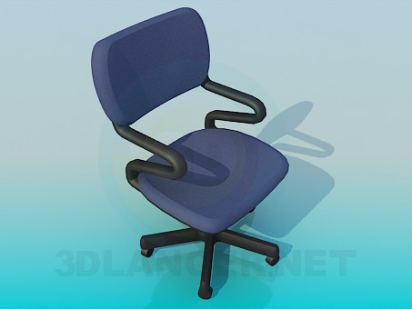 3d model Chair on casters - preview 3d model Chair on casters - preview