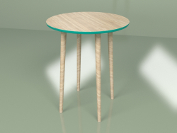 Table Spoutnik mini placage (turquoise)