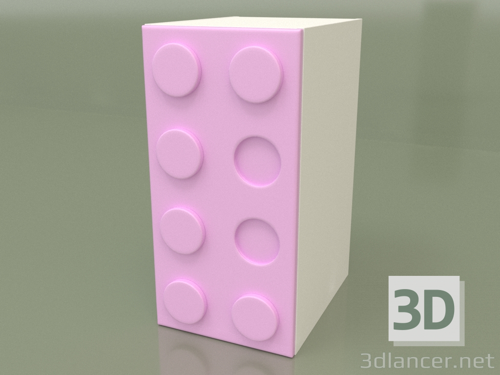3D modeli Tek kapılı gardırop (İris) - önizleme
