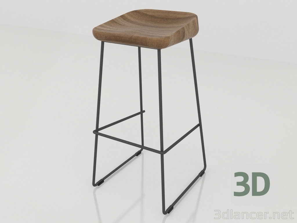 3d model Bar stool Wave bar - preview