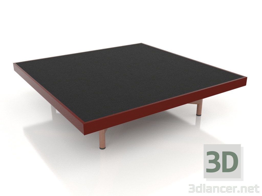 modello 3D Tavolino quadrato (Rosso vino, DEKTON Domoos) - anteprima