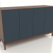 Modelo 3d Móvel de TV FARGO com fachadas fresadas 1600x500x950 mm (cobalto escuro, carvalho tabaco, opção 4) - preview