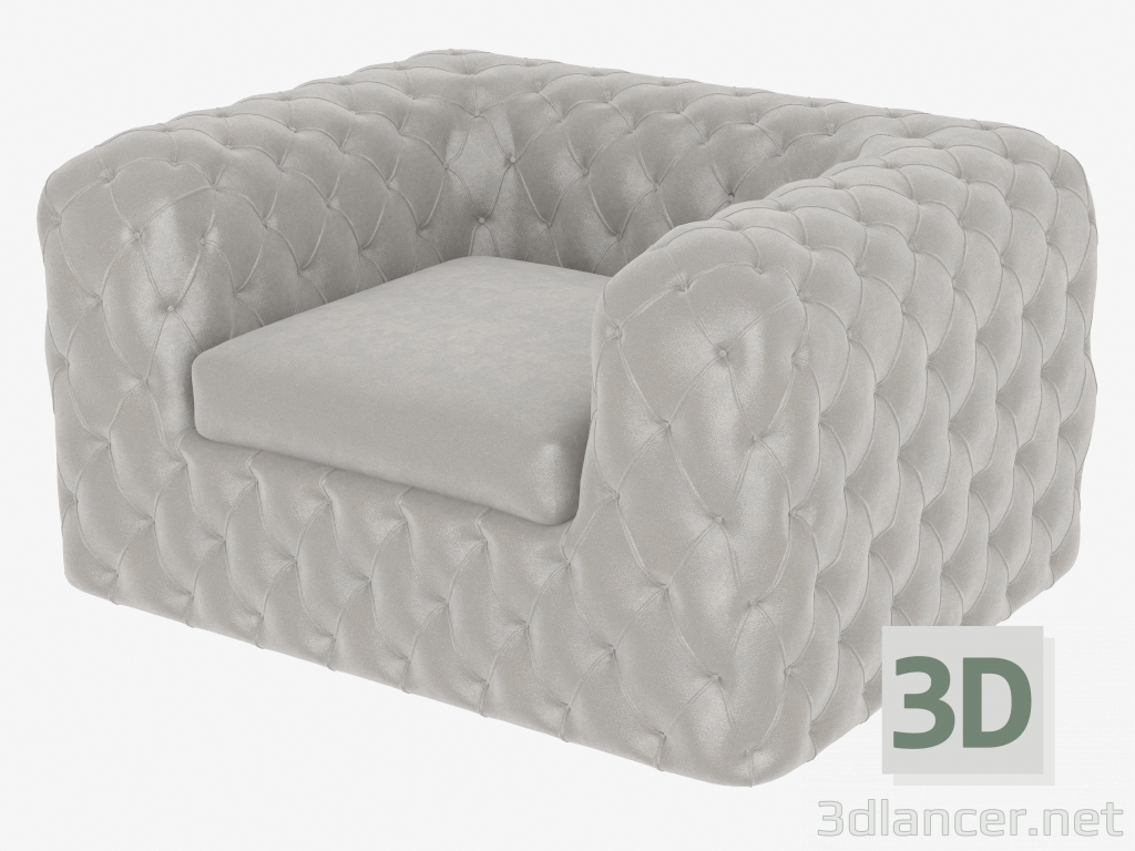 3d model Armchair with combined upholstery CHELSEA - preview