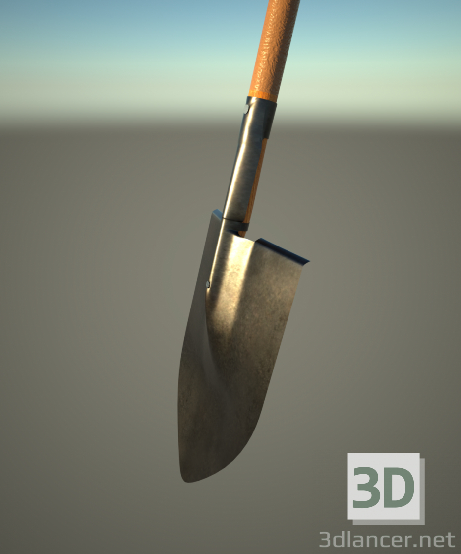 modello 3D Pala a baionetta, acciaio - anteprima