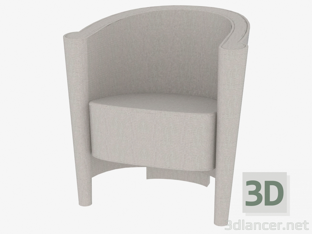 3D Modell Sessel gepolstert - Vorschau