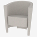 3D Modell Sessel gepolstert - Vorschau