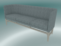 Triple sofá Mayor (AJ5, H 82cm, 62x200cm, Roble blanco aceitado, Hallingdal - 130)