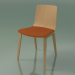 3D Modell Stuhl 3978 (4 Holzbeine, mit einem Kissen auf dem Sitz, Eiche) - Vorschau